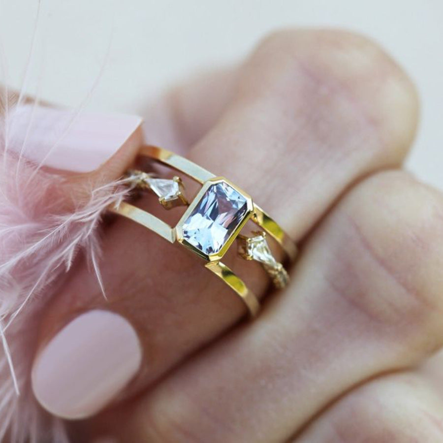 Anello zirconi vintage