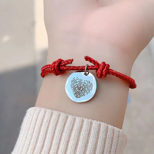 Bracciale coppia impronte digitali