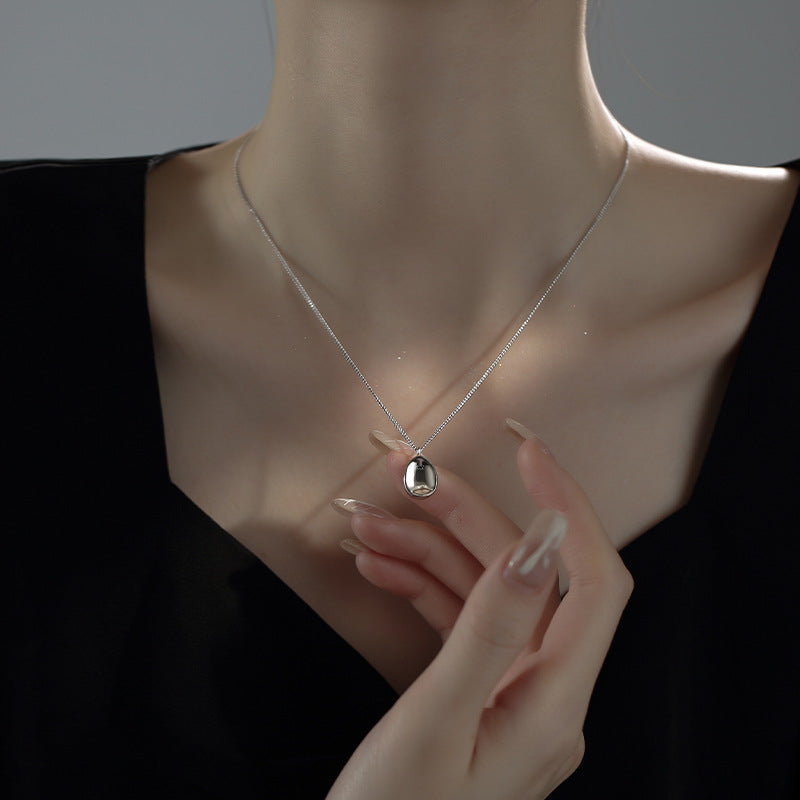 Collana argento geometrica Ovale concava
