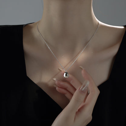 Collana argento geometrica Ovale concava