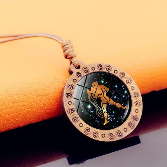 Collana costellazioni legno