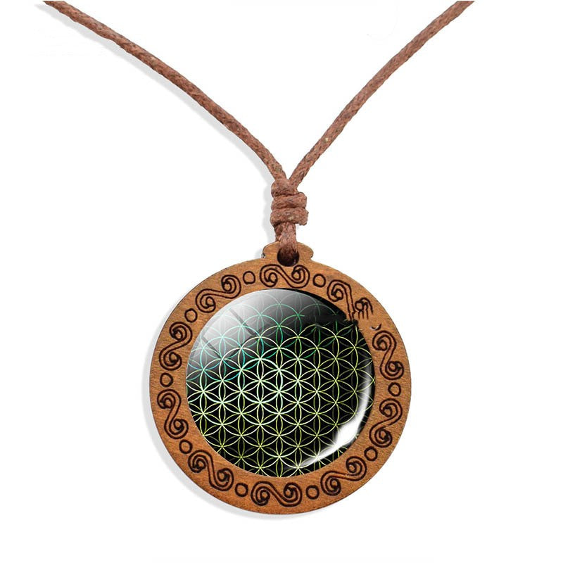 Collana Mandala Legno