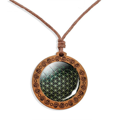 Collana Mandala Legno