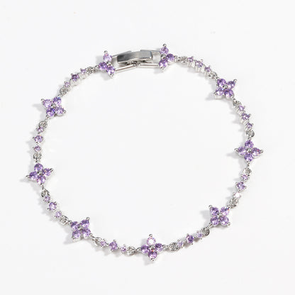 Bracciale quadrifoglio con nodo