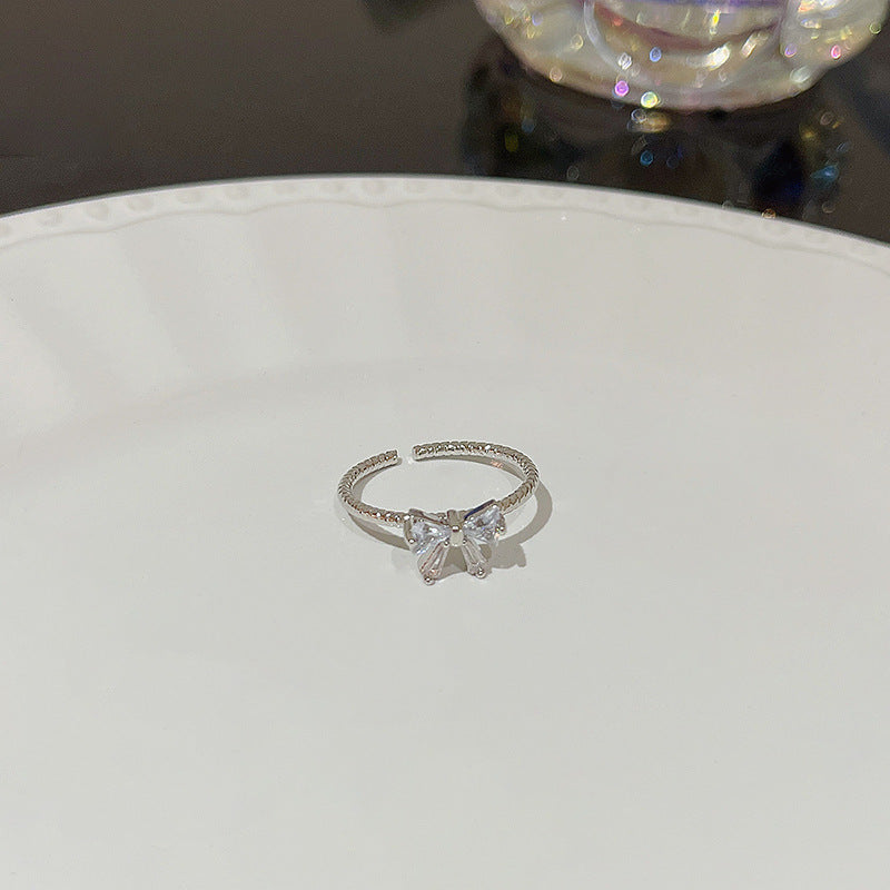 Anello farfalla zircone regolabile da donna