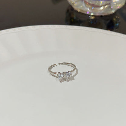 Anello farfalla zircone regolabile da donna