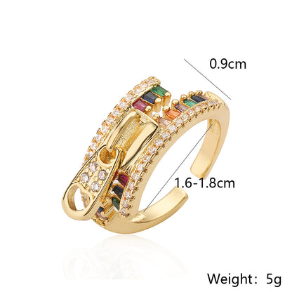 Anello zirconi raffinato