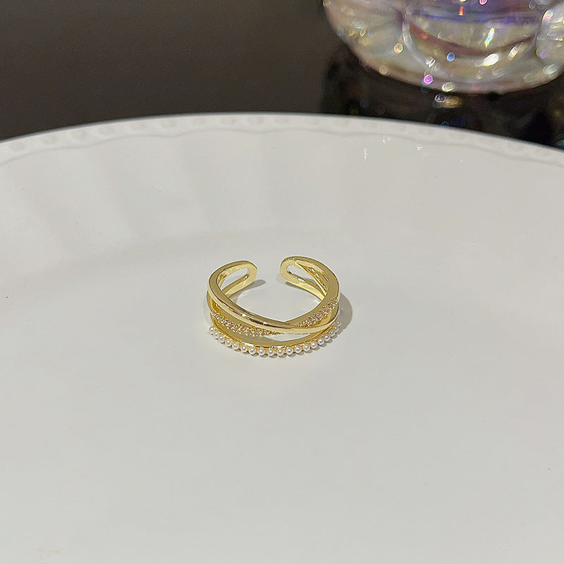 Anello farfalla zircone regolabile da donna