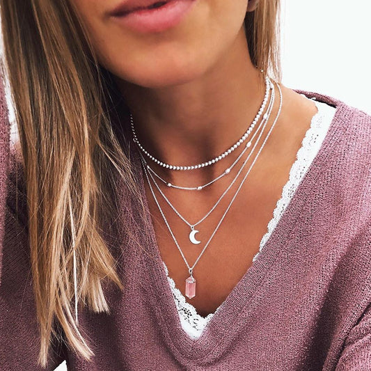 Collana multistrato luna
