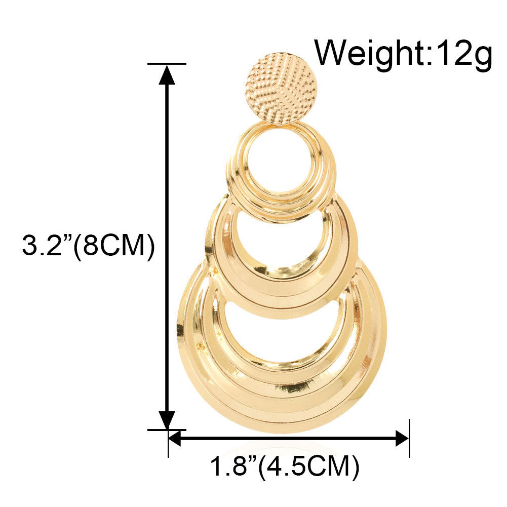 Orecchini cerchio multi-strato