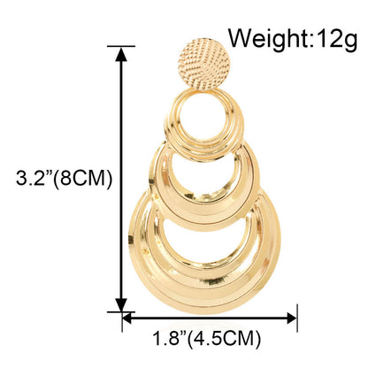 Orecchini cerchio multi-strato