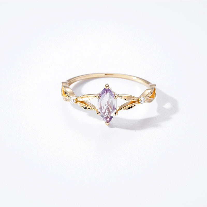 Anello ametista con zirconi