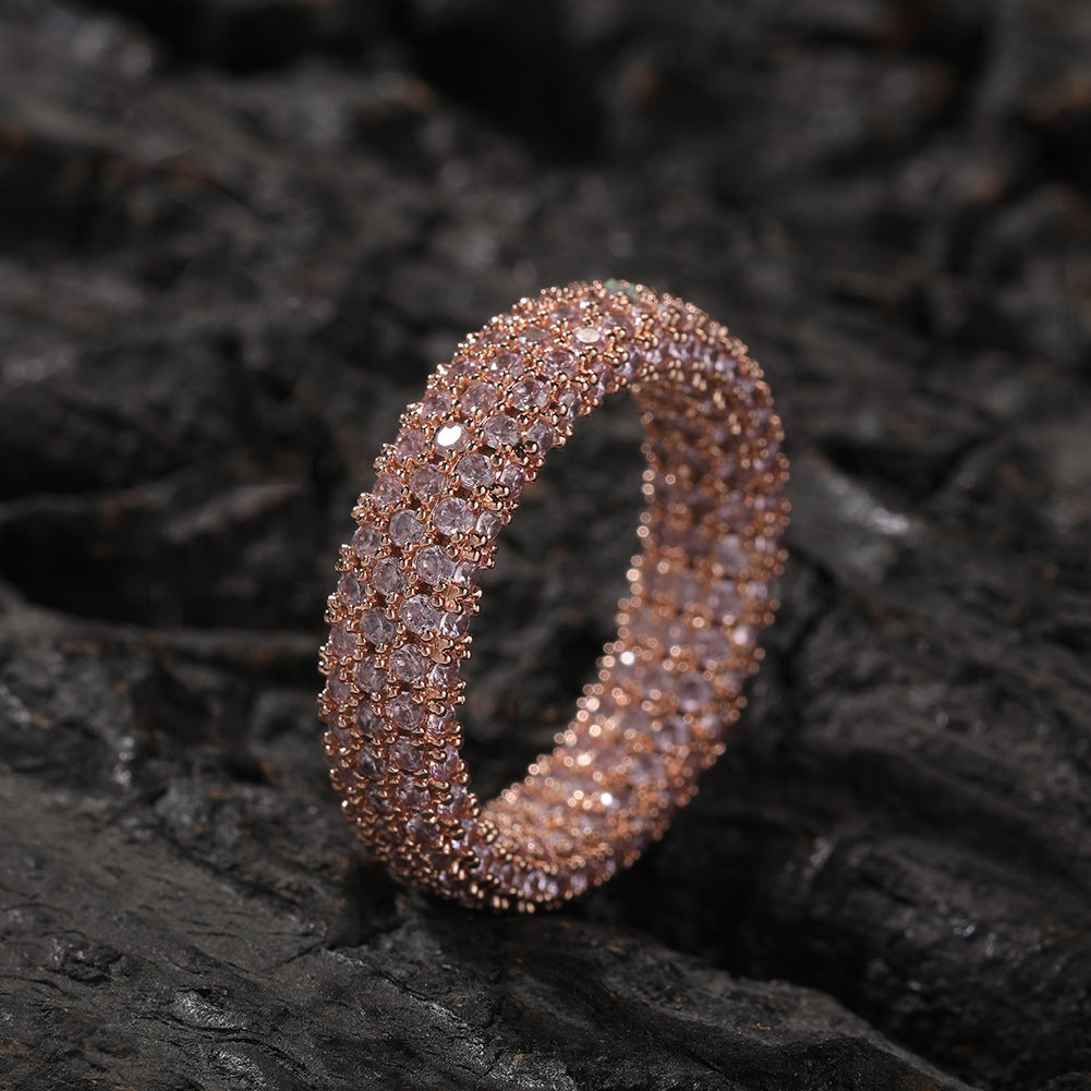 Anello rame e zirconi da uomo