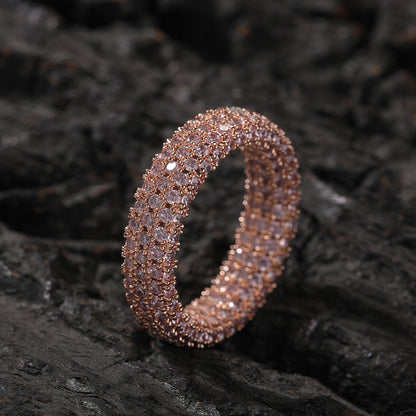 Anello rame e zirconi da uomo