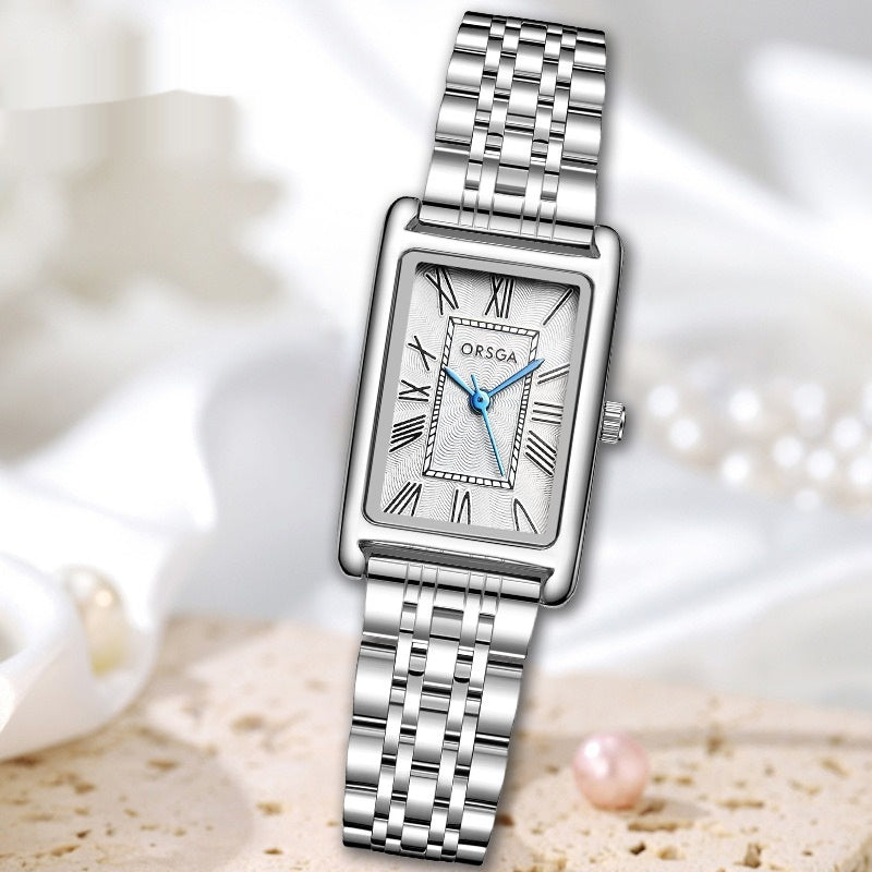 Orologio da donna quadrato acciaio