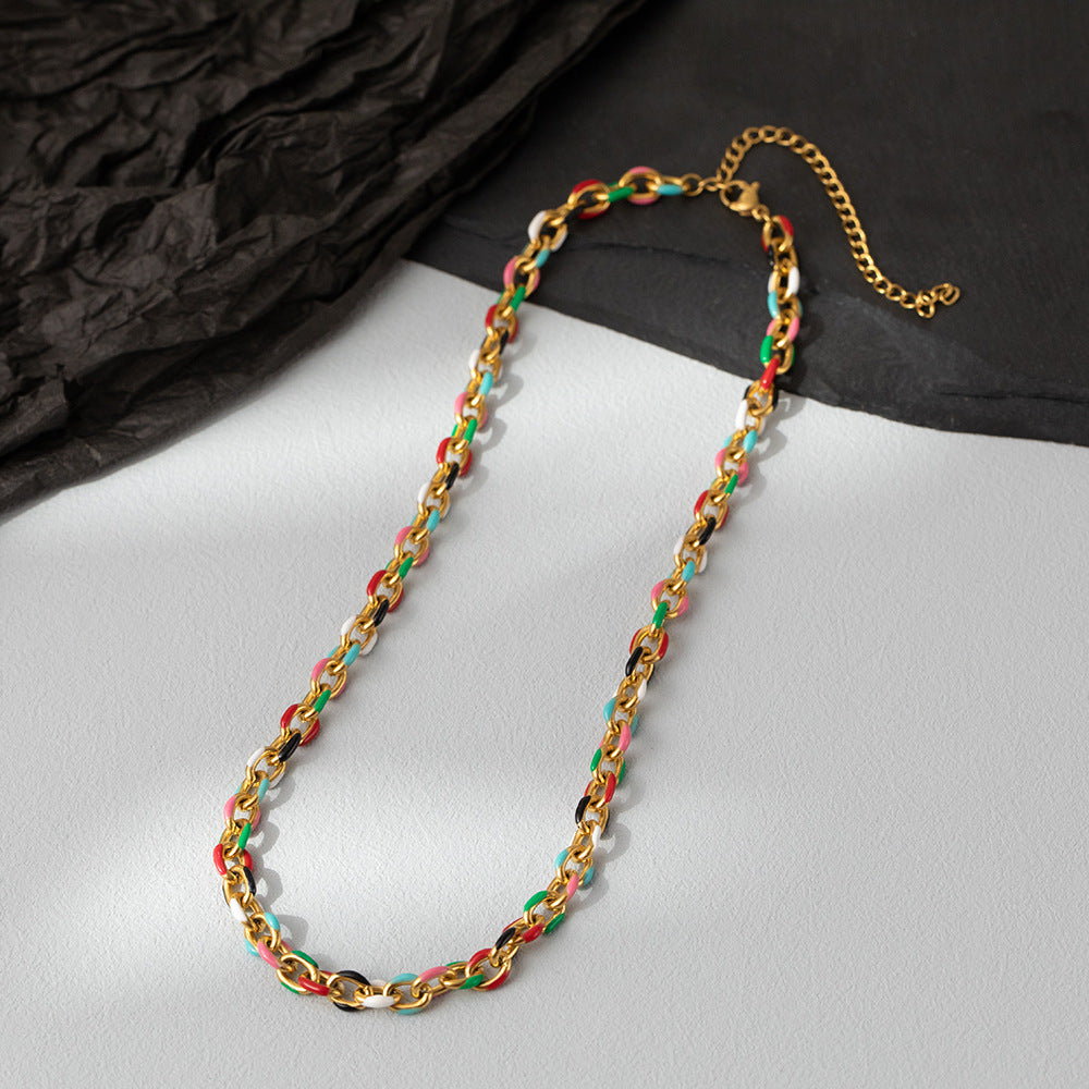 Collana titanio colorata