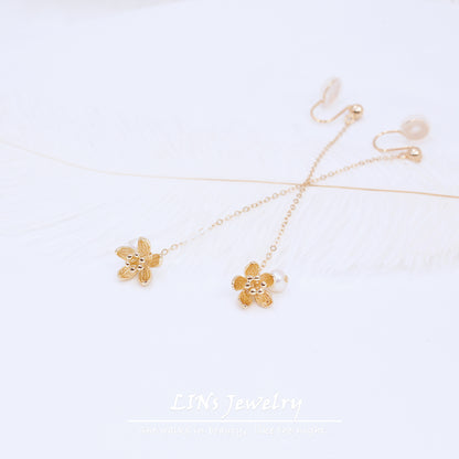 Orecchino Clip Loto Oro