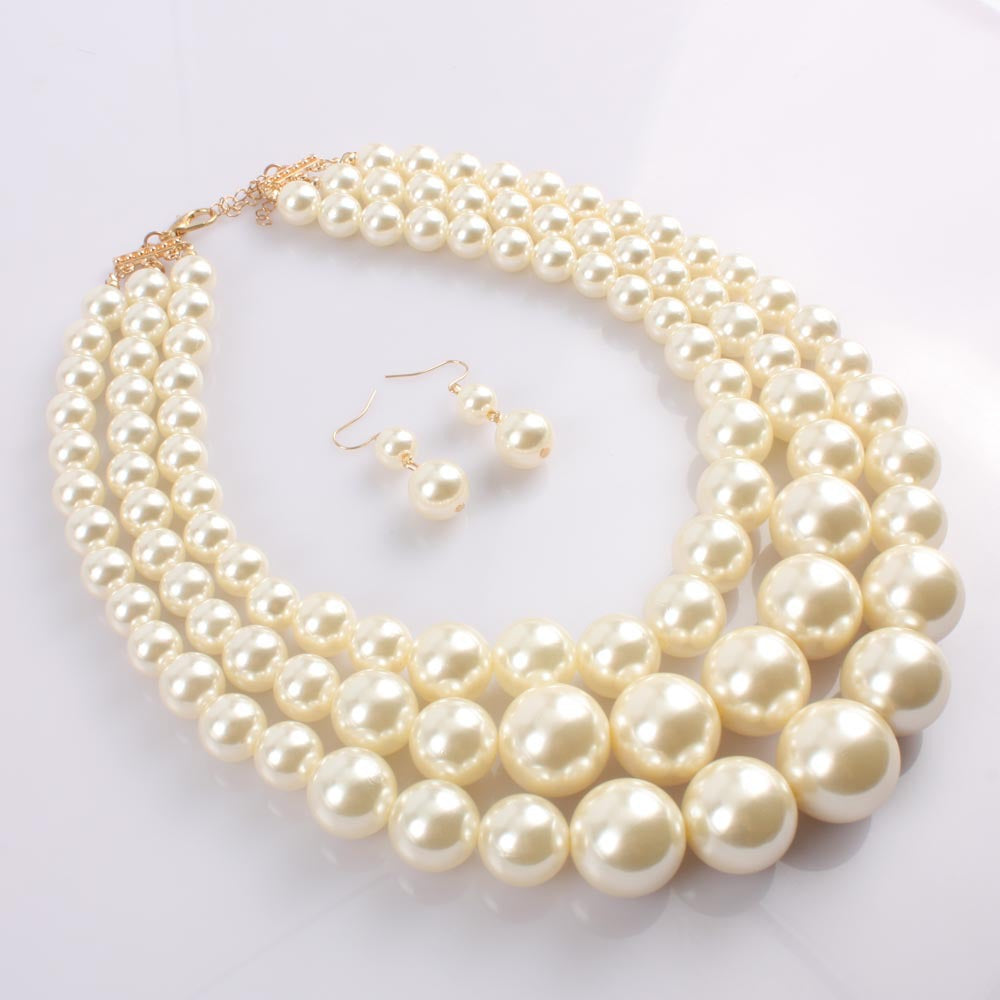 Collana perle multistrato