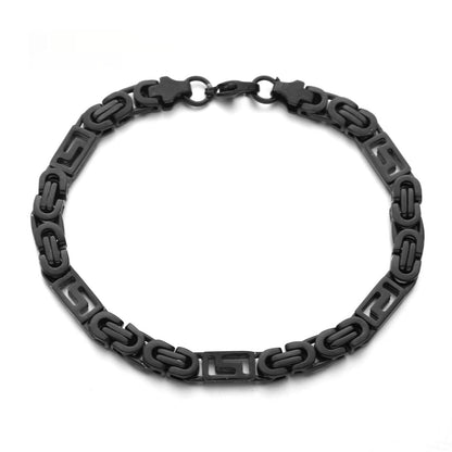 Bracciale catena acciaio fatto a mano