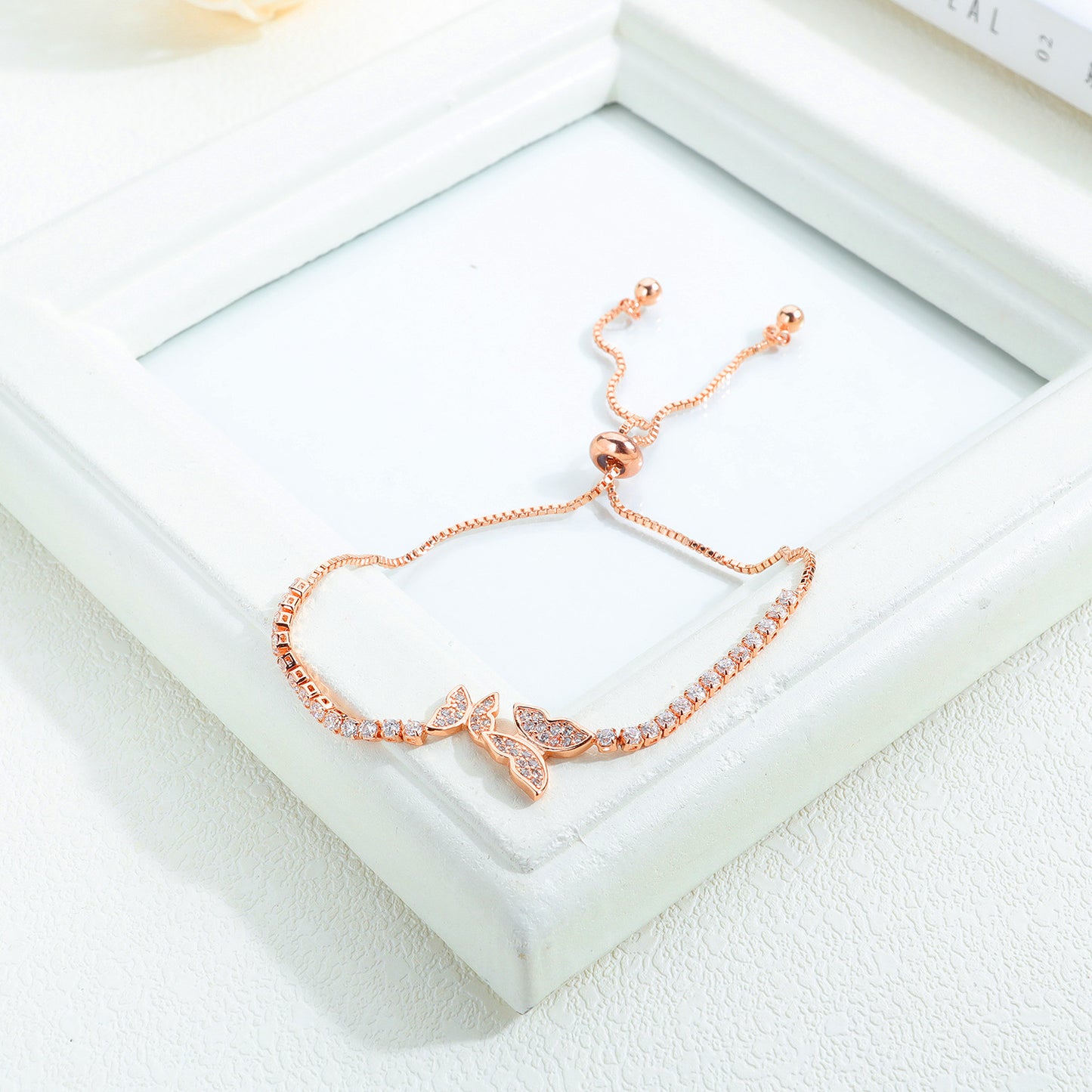 Bracciale farfalla oro rosa