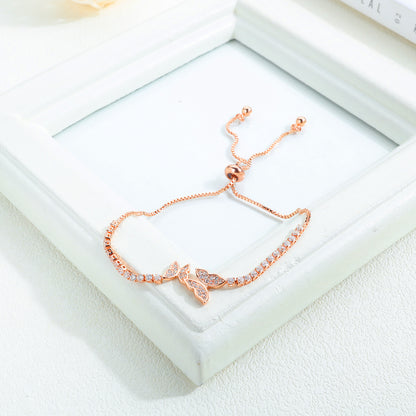 Bracciale farfalla oro rosa