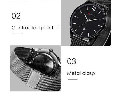 Orologio mesh quadrante grande