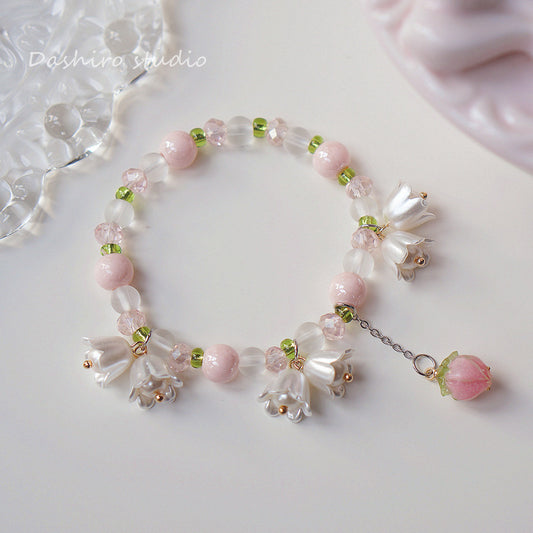 Bracciale perline cristallo farfalla