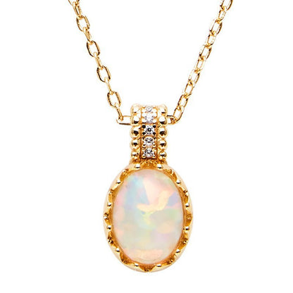 Collana pendente ali opale