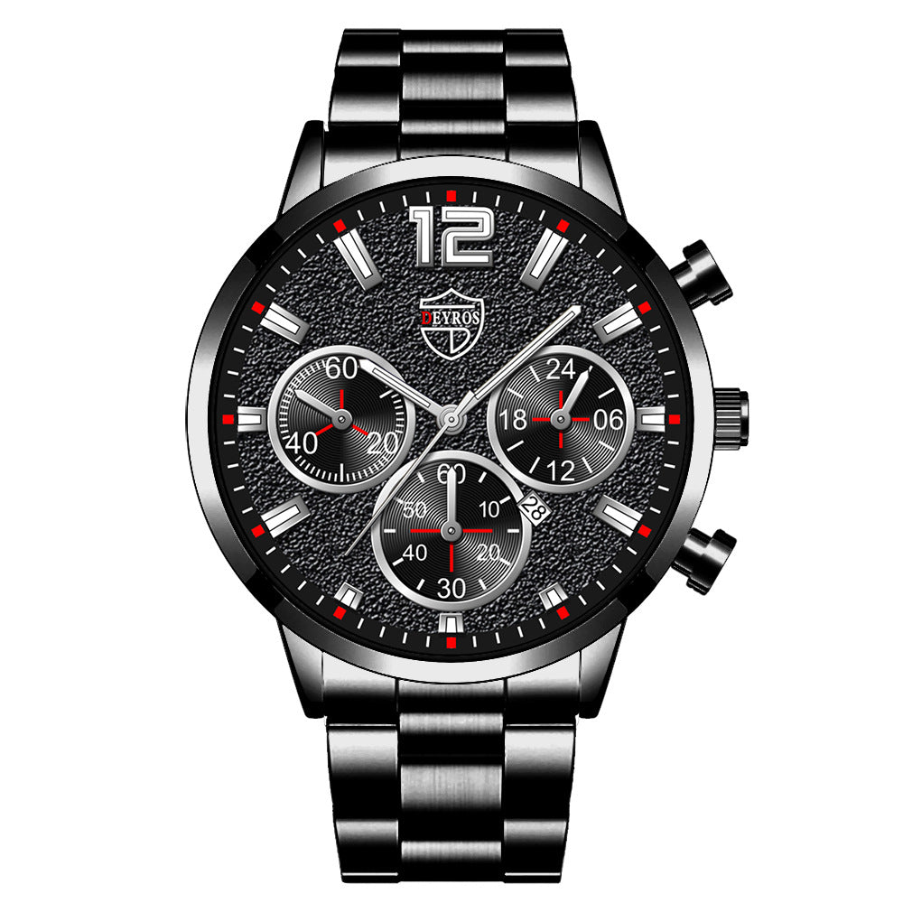 Orologio uomo con calendario acciaio inossidabile
