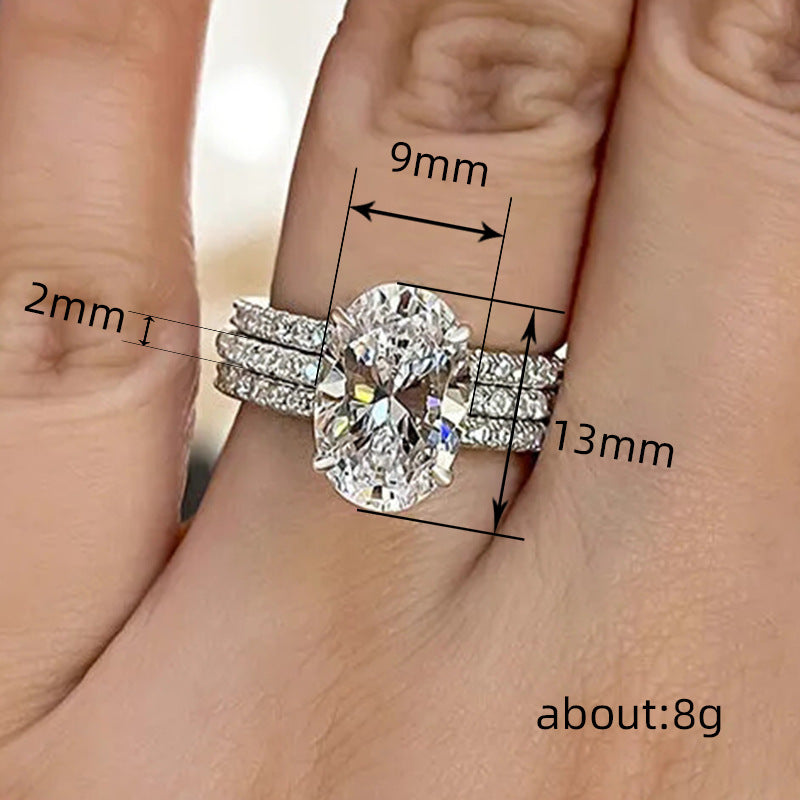 Anello geometrico brillante