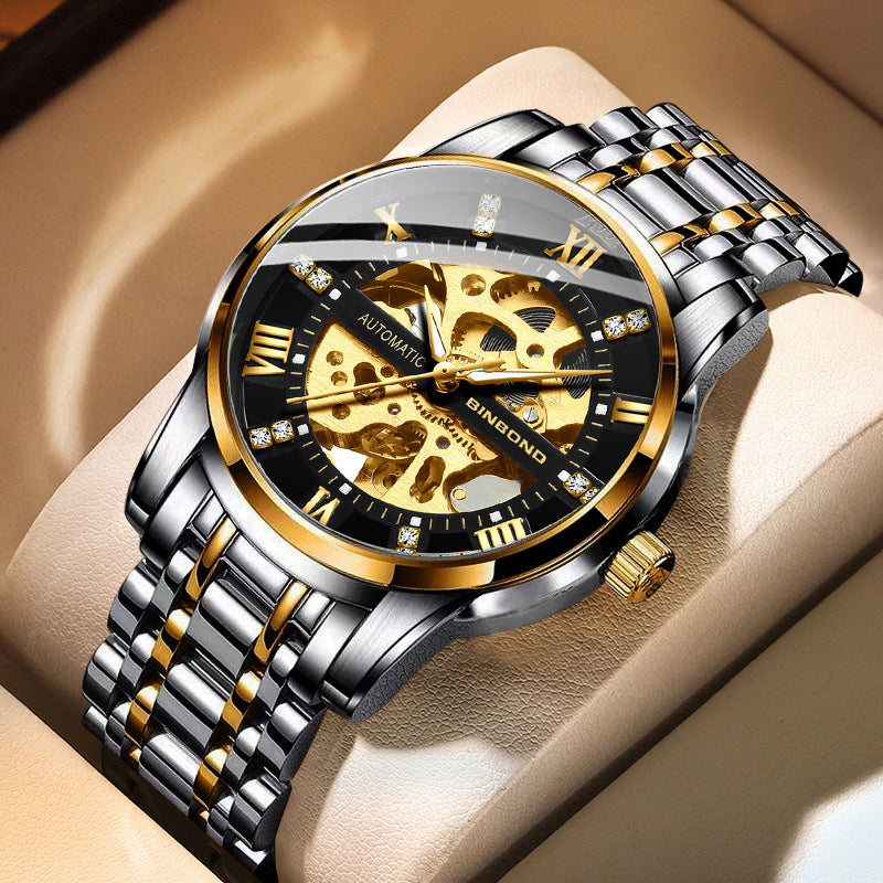Orologio meccanico automatico da uomo luminoso