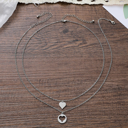 Collana cuore acciaio inox