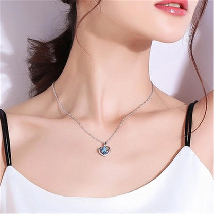 Collana cuore e cristalli