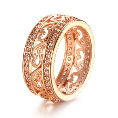 Anello zirconi doppio strato