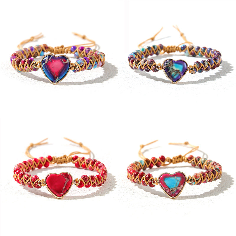 Braccialetto cuore intrecciato San Valentino