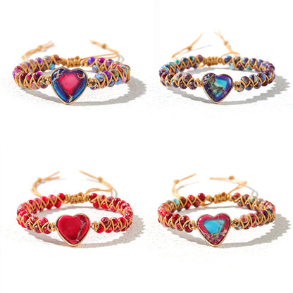 Braccialetto cuore intrecciato San Valentino