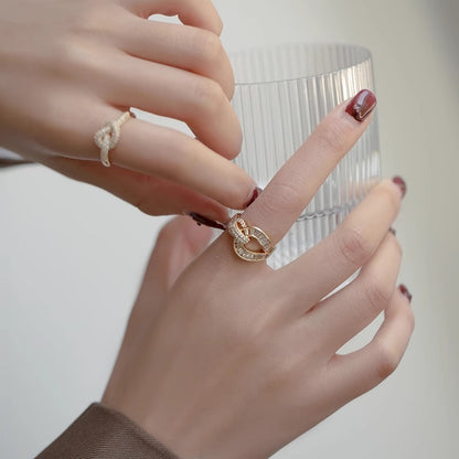 Anello zirconi incastonati