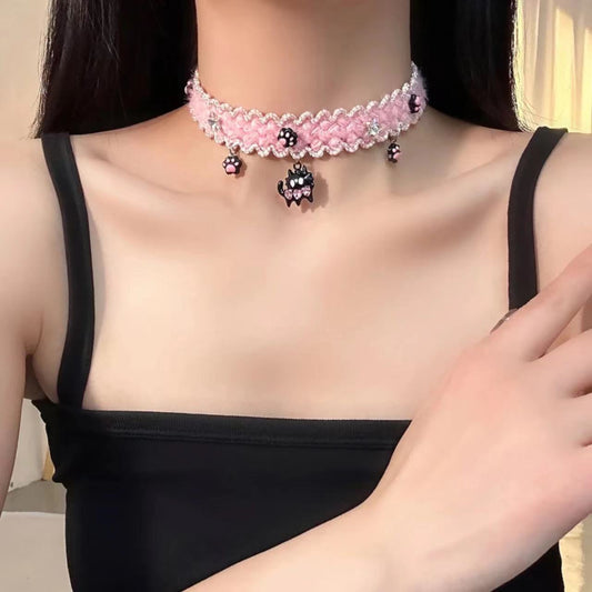 Collana e bracciale zampa gatto