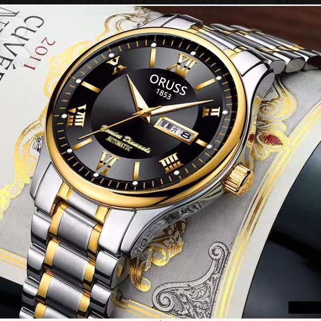 Orologio uomo automatico con calendario impermeabile