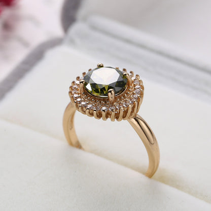Anello zirconi placcato oro da donna