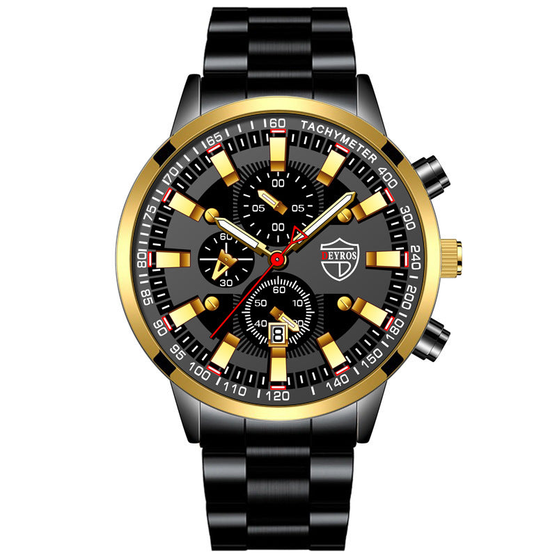 Orologio uomo acciaio luminoso