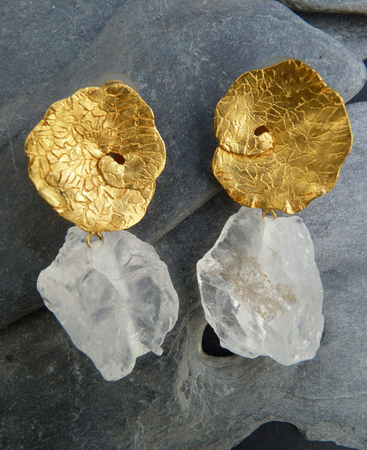Orecchini loto goccia d'acqua