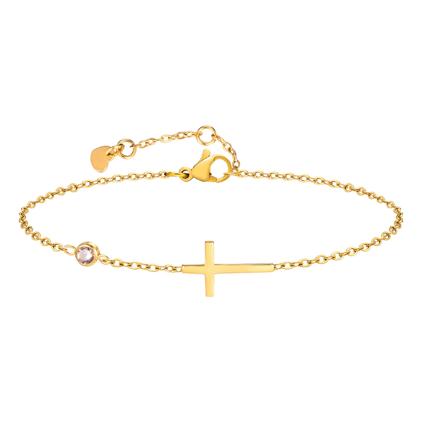 Bracciale croce pietre nascita