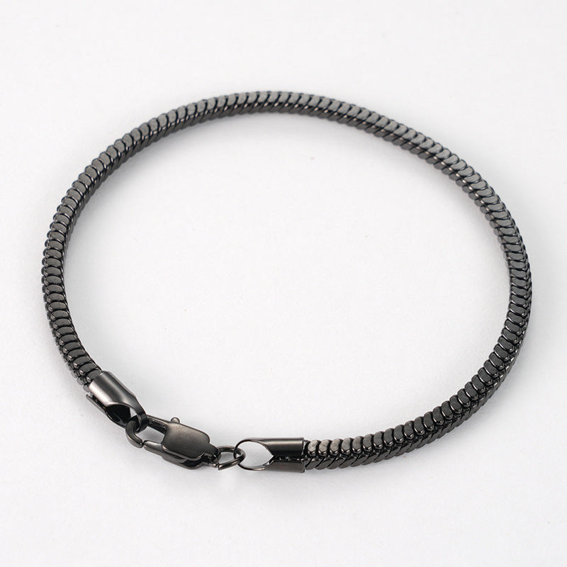 Bracciale catena serpente in acciaio