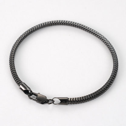 Bracciale catena serpente in acciaio