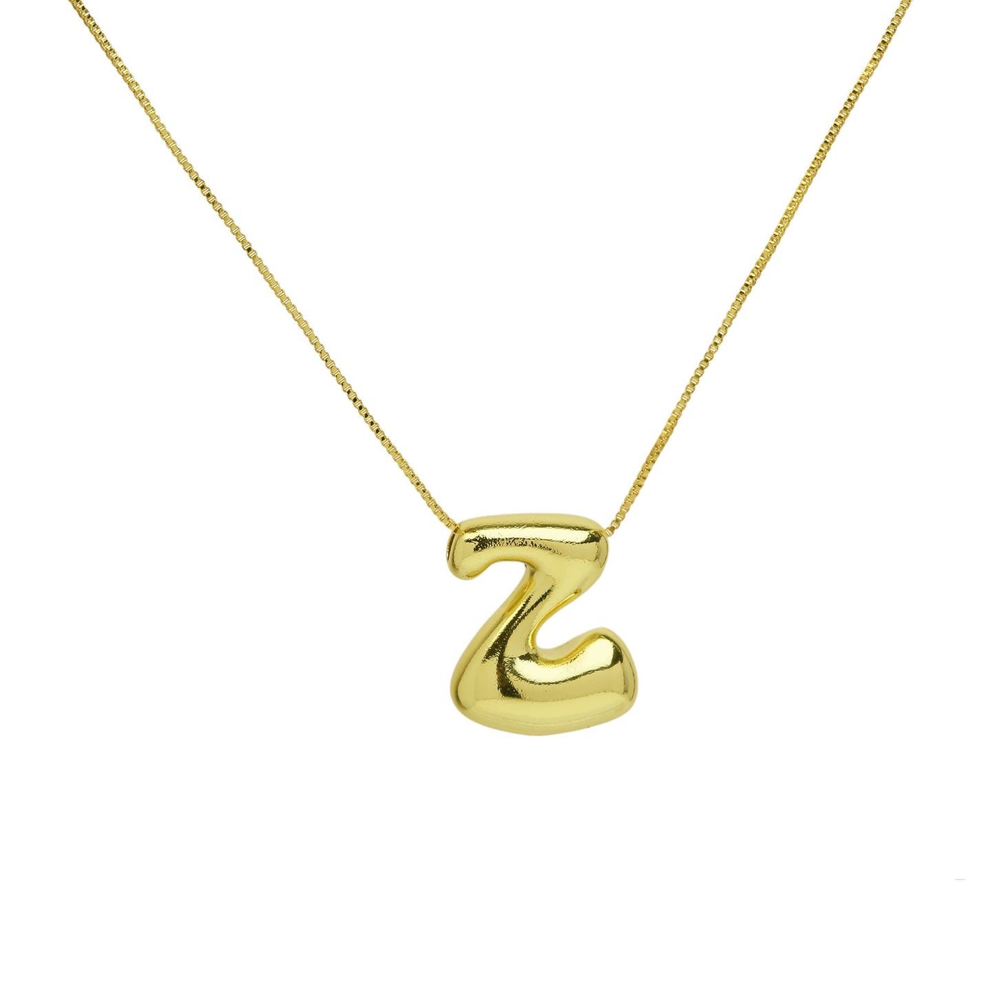 Collana lettera in ottone