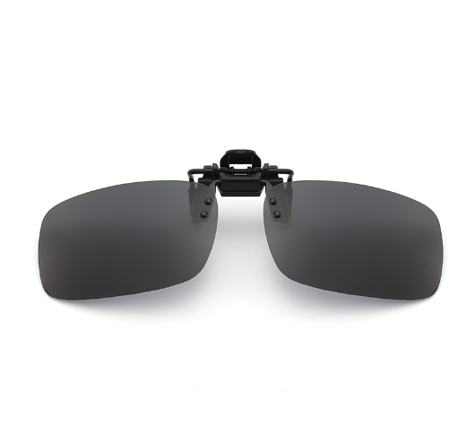 Occhiali da sole quadrati clip nero