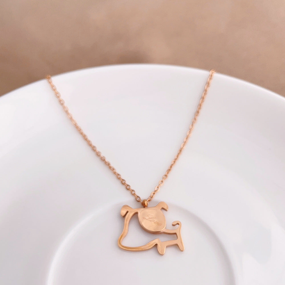 Collana oro rosa titanio