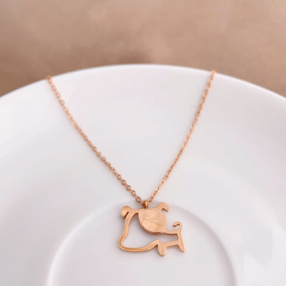 Collana oro rosa titanio
