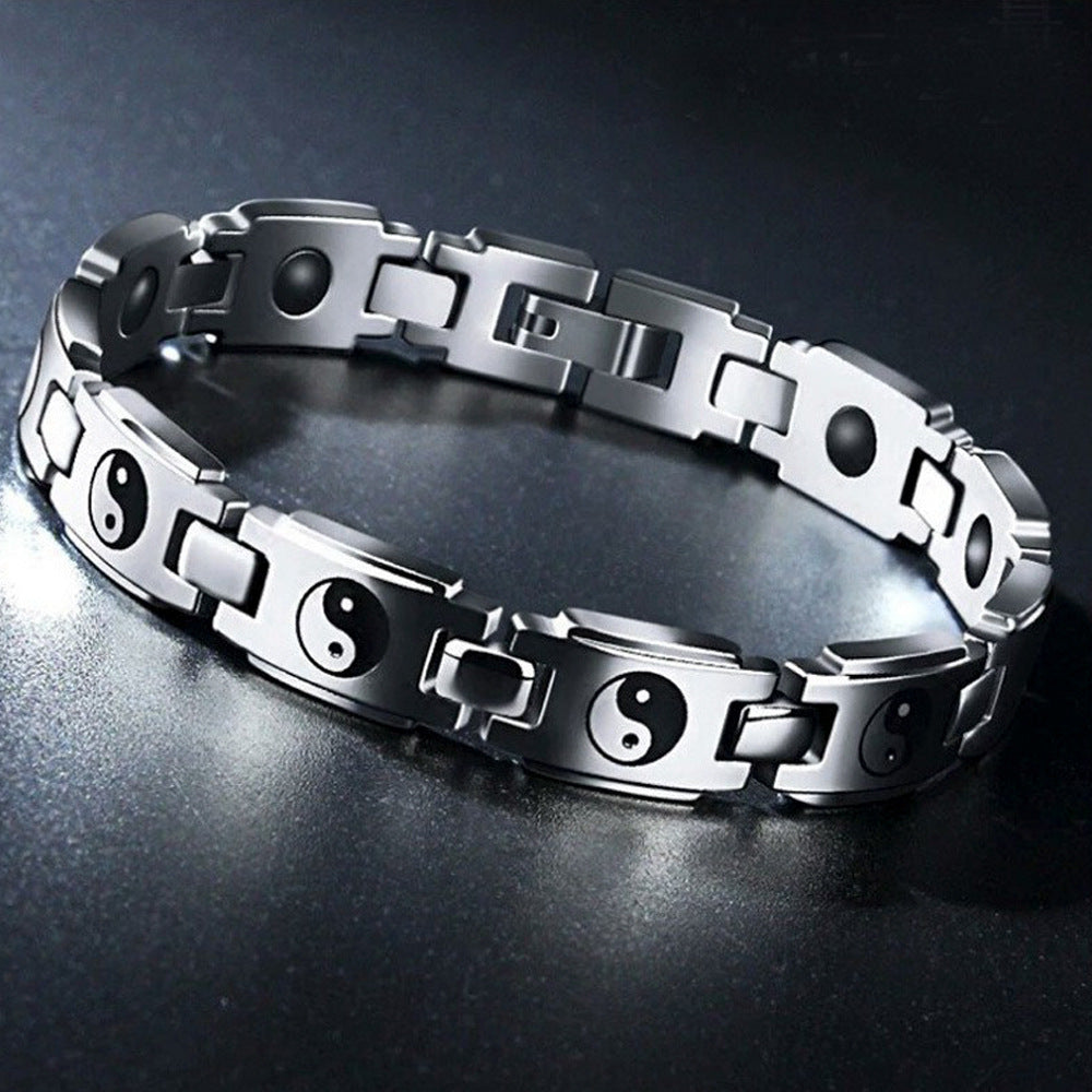 Bracciale acciaio e titanio